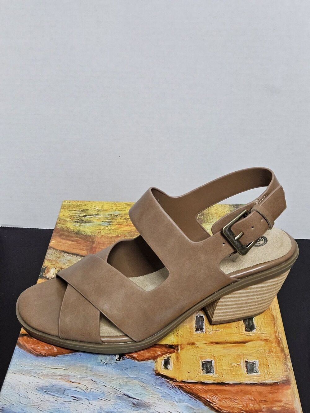 Sz 9 N - Bella Vita Cameron Brown Block Heel Sandal